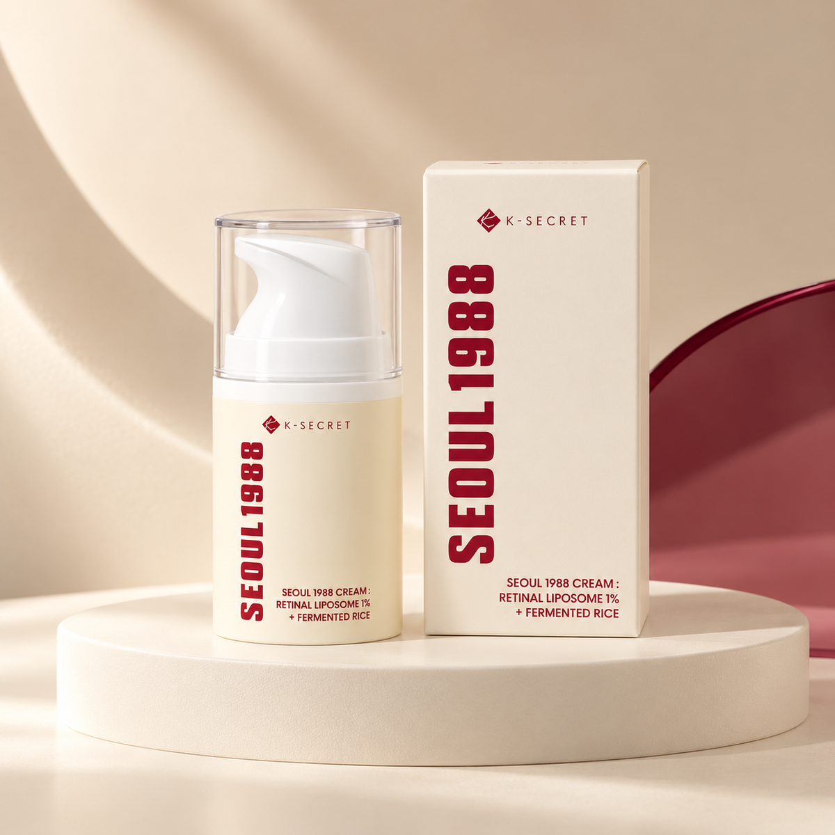 K-SECRET Seoul 1988 Cream 50 ml – Crème Visage au Rétinal Liposomé et Riz Fermenté
