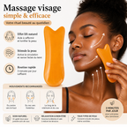 Gua Sha Visage Ergonomique Forme Poisson – Outil de Massage Facial Naturel | Éclat & Relaxation