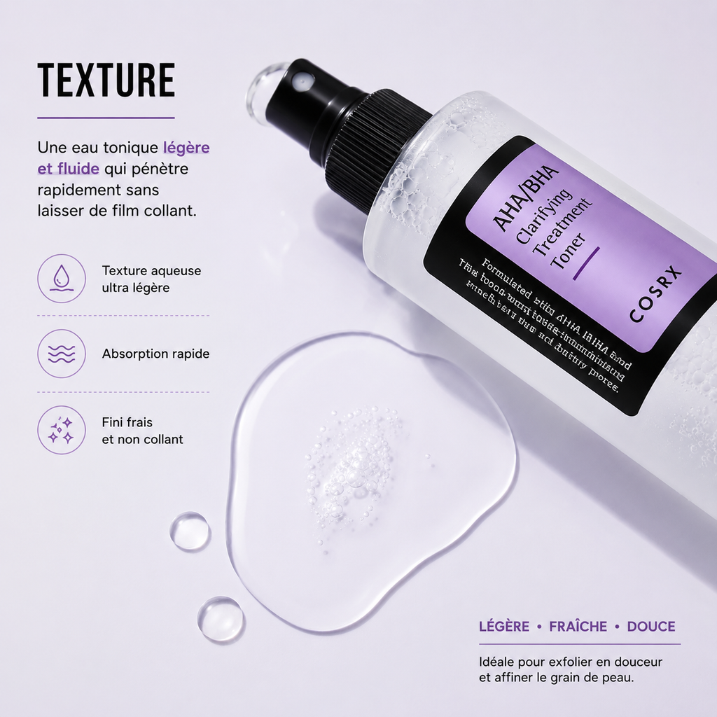 COSRX AHA/BHA Clarifying Treatment Toner – Toner Exfoliant Purifiant 150ml