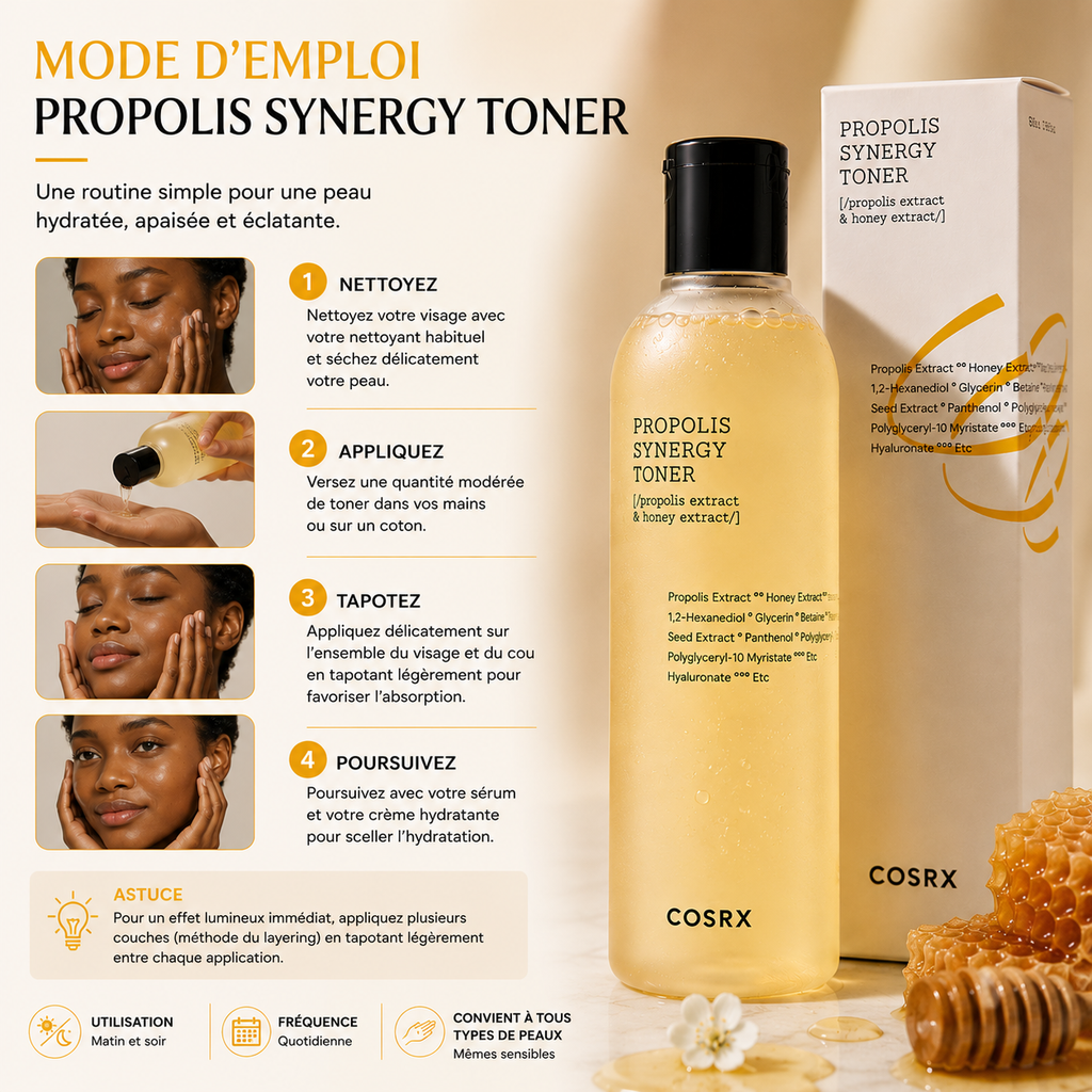 COSRX Propolis Synergy Toner – Toner Hydratant & Éclat 150ml