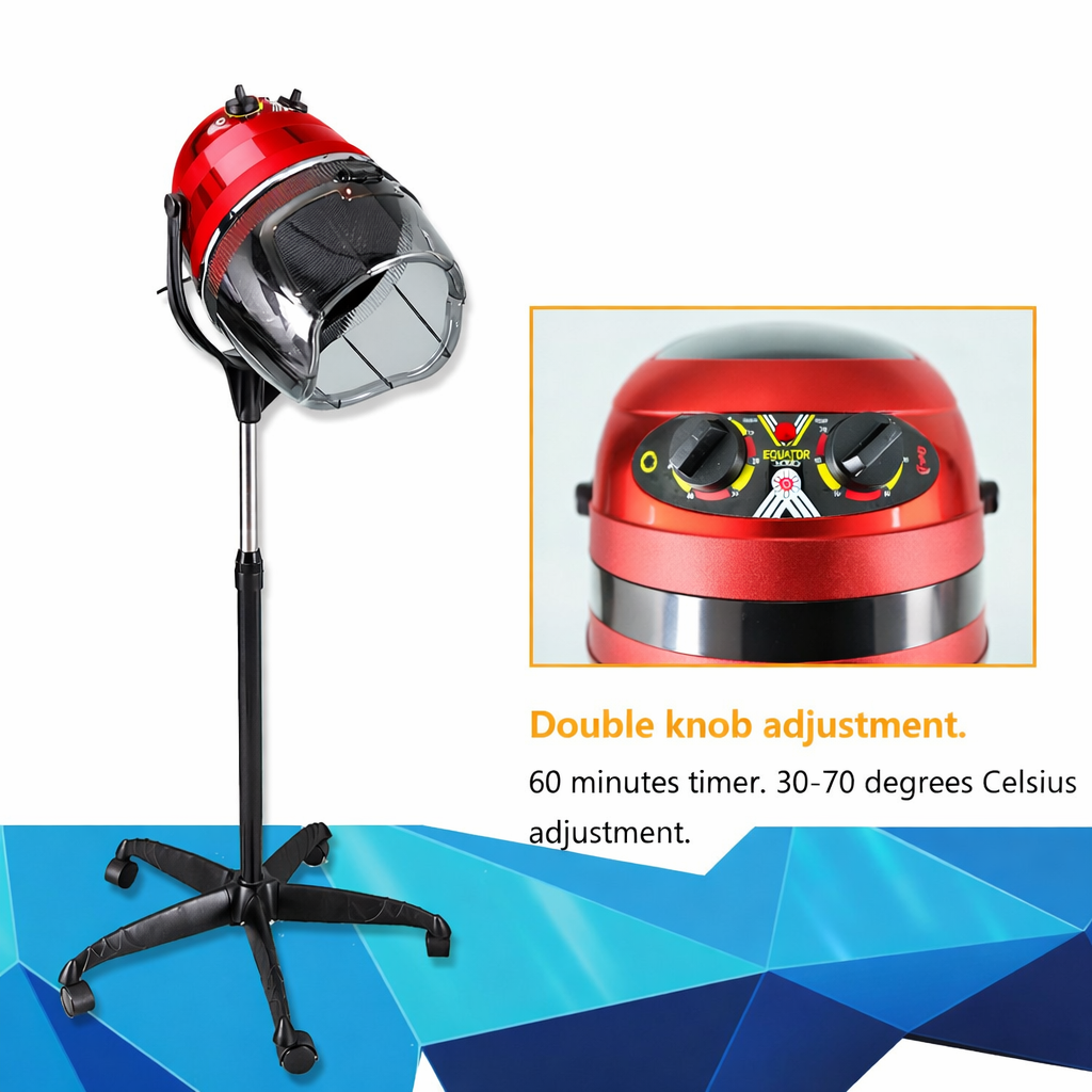 Casque Sèche-Cheveux Professionnel sur Pied EQUATOR – 3000W avec Minuterie & Air Froid
