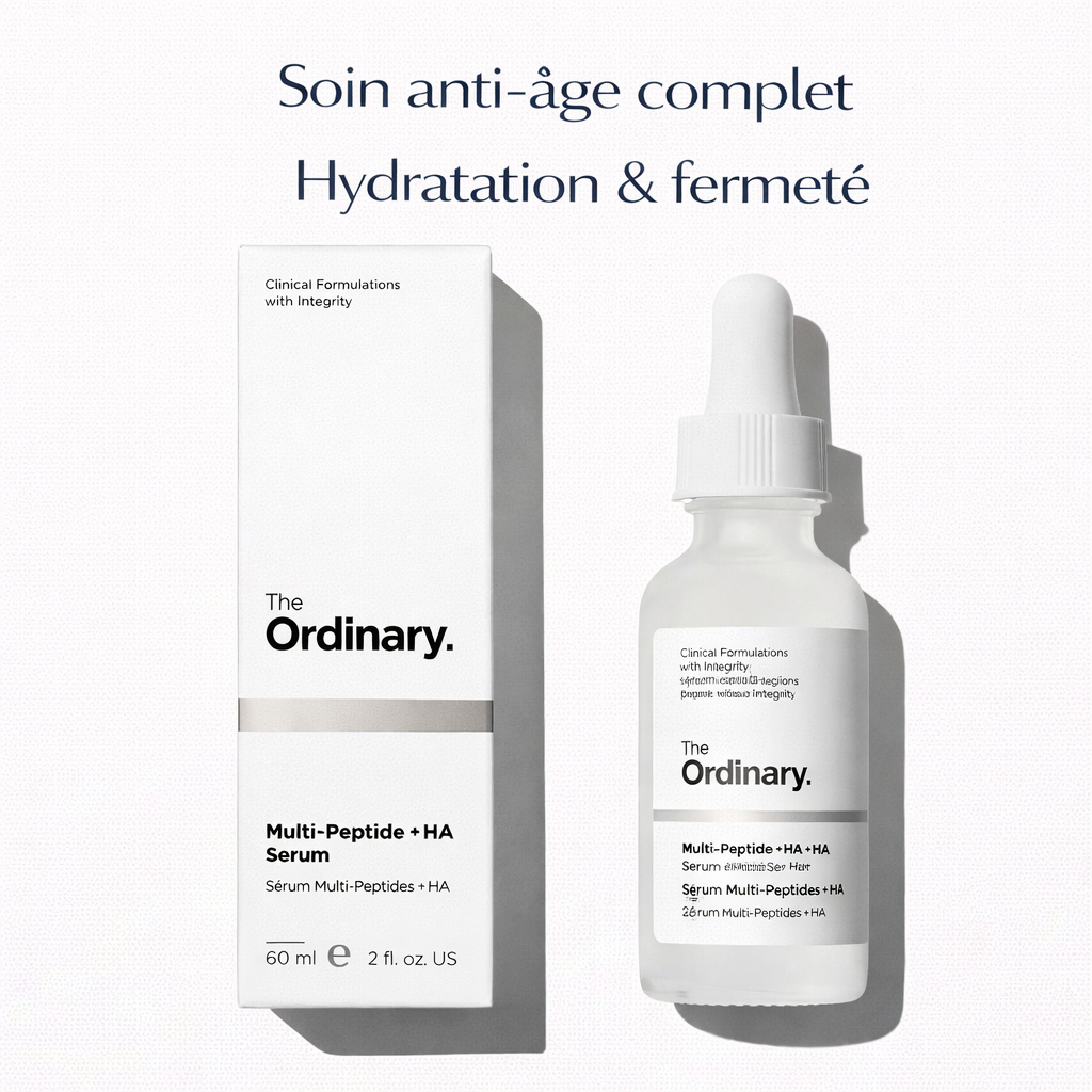 Sérum Multi-Peptides + Acide Hyaluronique The Ordinary (60ml) – Anti-Âge Global & Peau Repulpée