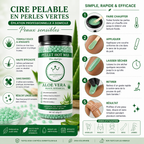 Cire Pelable en Perles Vertes – Épilation Sans Bandes Peaux Sensibles