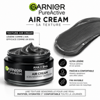Garnier Pure Active Air Cream – Soin Matifiant Quotidien 3-en-1 AHA + BHA Enrichi En Charbon