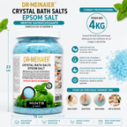 Sels De Bain Epsom Menthe 4KG – Bain Relaxant Rafraîchissant Corps, Mains & Pieds