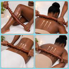Bâton de Massage en Bois Thérapie – Rouleau Manuel Drainage Lymphatique & Anti-Tensions – Outil Maderothérapie Corps