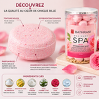 Billes Effervescentes Spa Rose 250g – Bain Mains & Pieds Hydratant & Relaxant