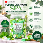 BATHRANI Fleurs de Savon Spa Menthe & Eucalyptus Mains & Pieds 220 g / 800g