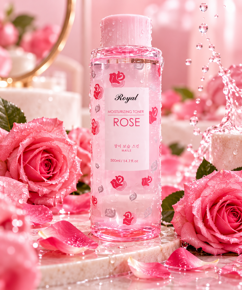 Royal Moisturizing Toner Rose 500 ml – Toner Visage Hydratant à la Rose