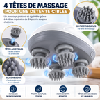 Masseur Électrique du Cuir Chevelu OSK-701 – 4 Têtes de Massage, 3 Vitesses Réglables – 5W – Blanc