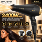 Sèche-Cheveux Professionnel IPARAH P340 – 2400W, Moteur AC, Ionique, 2 Vitesses, 3 Températures & Air Froid