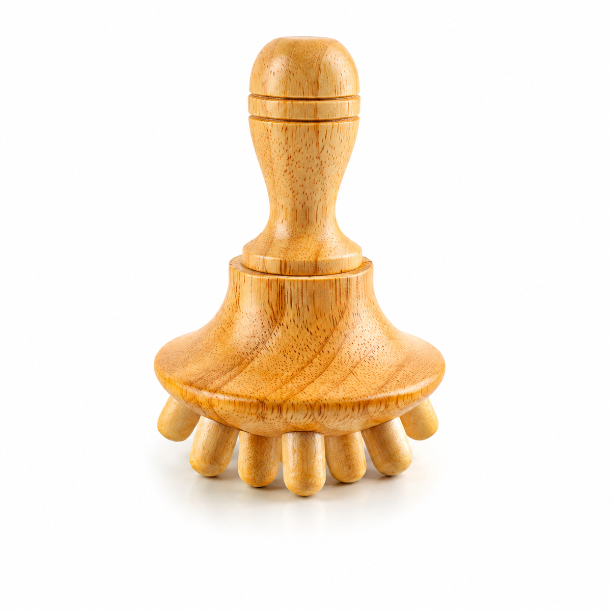 Champignon de Massage en Bois à Manche Long &amp; Picots Arrondis – Madérothérapie Corps