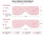 Masque Relaxant pour les Yeux en Pierres Roses Effet Quartz – Fraîcheur Réutilisable, 2 Formats