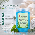 Bathrani Jelly Spa Bath – Mint + Eucalyptus | Bain de Pieds En Gelée Rafraîchissant 230 g