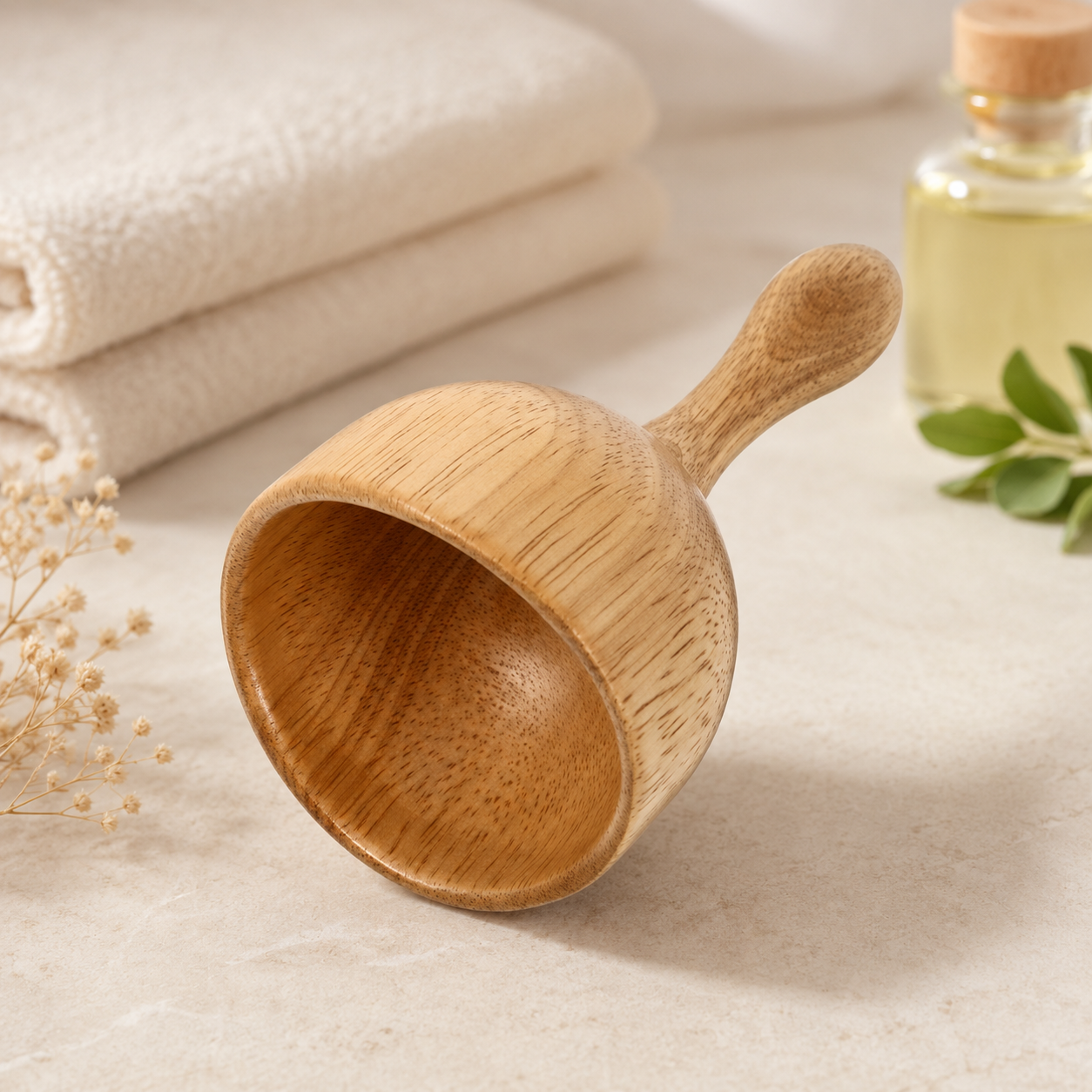 Tasse de Massage Suédoise en Bois de Hêtre – Madérothérapie Corps