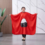 Cape de Coiffeur Professionnelle Imperméable avec Fenêtre de Visualisation pour Téléphone