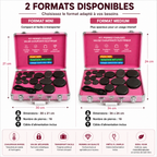 Kit de 16 Pierres Chaudes avec Valise Chauffante Électrique – Massage Spa