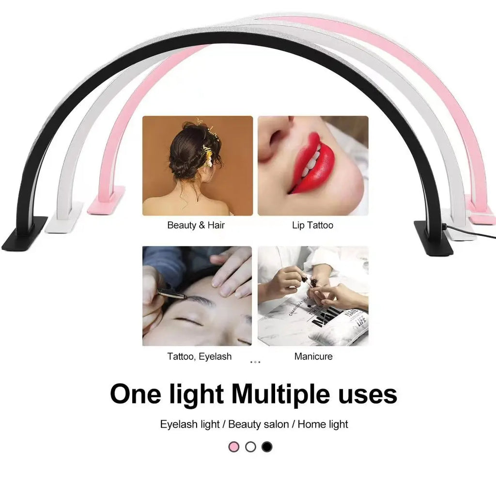 Lampe LED en Forme de Demi-Lune pour Salon de Beauté – Éclairage Professionnel et Élégant