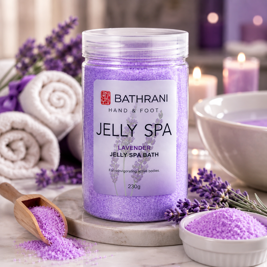 Bathrani Jelly Spa Bath Lavender – Bain de Pieds En Gelée À La Lavande 230 g