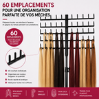 Support Professionnel Réglable pour Tresses et Extensions de Cheveux – Organisateur 60 Emplacements sur Trépied