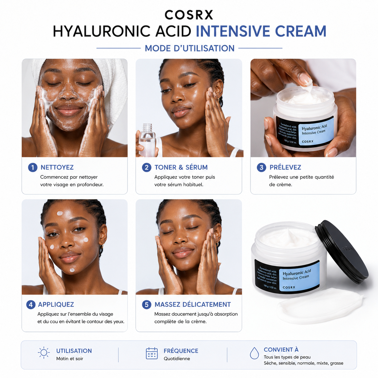COSRX Hyaluronic Acid Intensive Cream – Crème Hydratante Intensive 100g