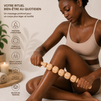 Rouleau de Massage Corps en Bois à Cubes – Drainage & Tonification Intense