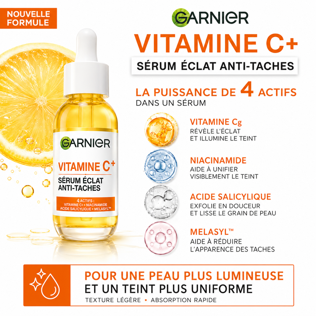 Garnier Vitamine C+ Sérum Éclat Anti-Taches – 30 ml