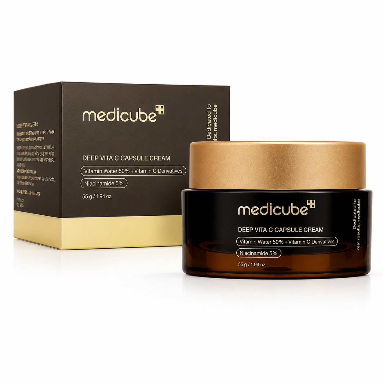 Medicube Deep Vita C Capsule Cream – Crème Éclat à la Vitamine C et Niacinamide pour Taches et Teint Uniforme – 55 g