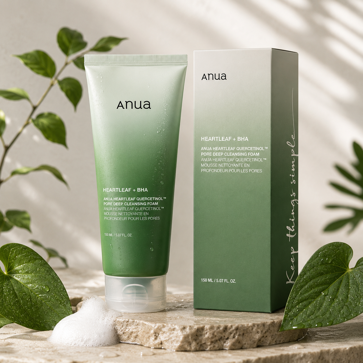 ANUA Heartleaf Quercetinol Pore Deep Cleansing Foam – Mousse Nettoyante Purifiante – 150ml