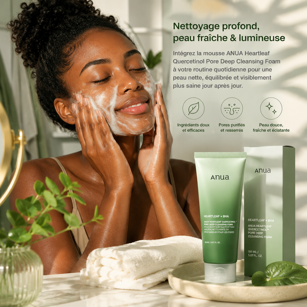 ANUA Heartleaf Quercetinol Pore Deep Cleansing Foam – Mousse Nettoyante Purifiante – 150ml