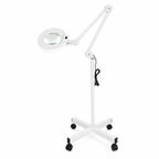 Lampe Loupe LED Professionnelle sur Pied à Roulettes – Grossissement jusqu’à 10X pour Esthétique et Soins