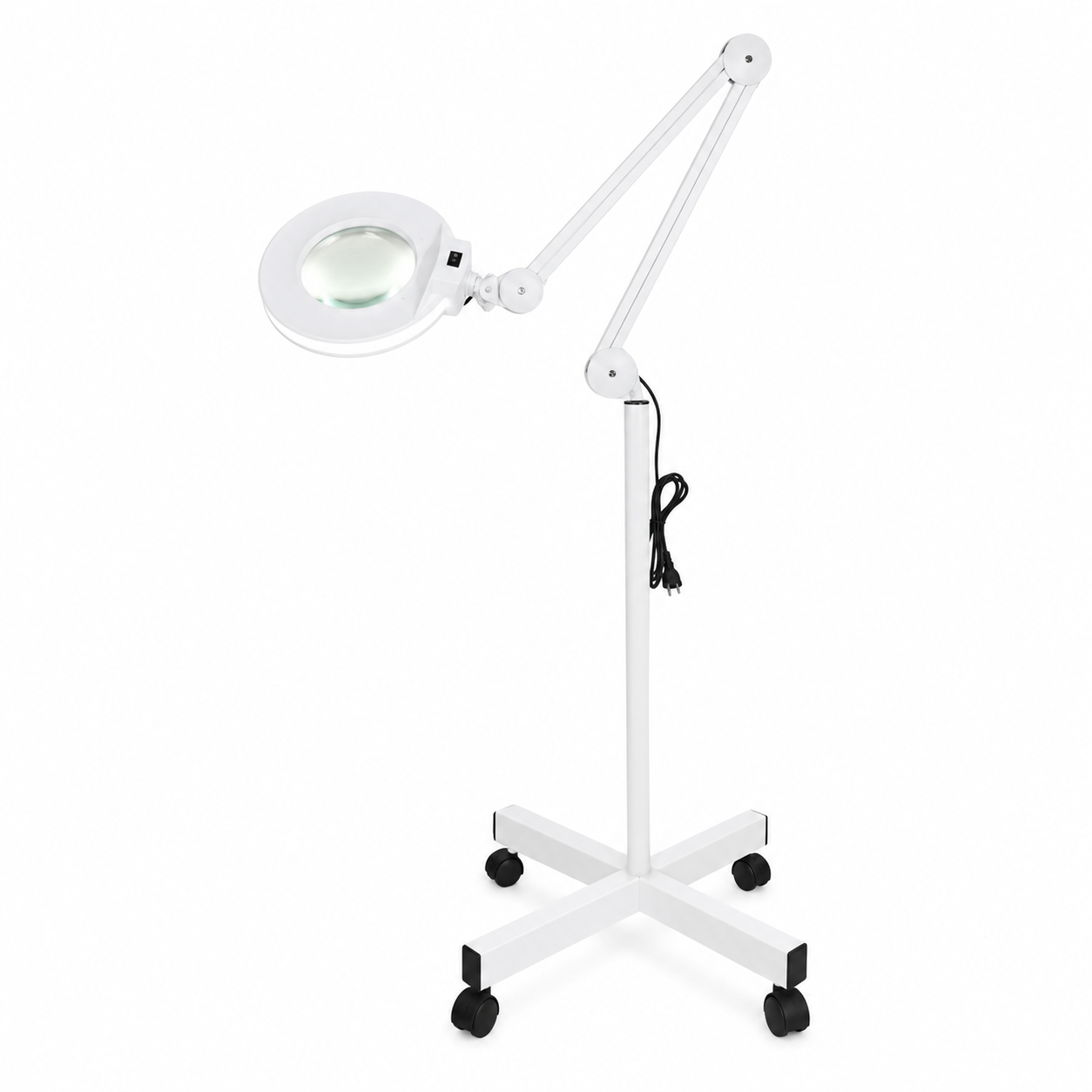 Lampe Loupe LED Professionnelle sur Pied à Roulettes – Grossissement jusqu’à 10X pour Esthétique et Soins