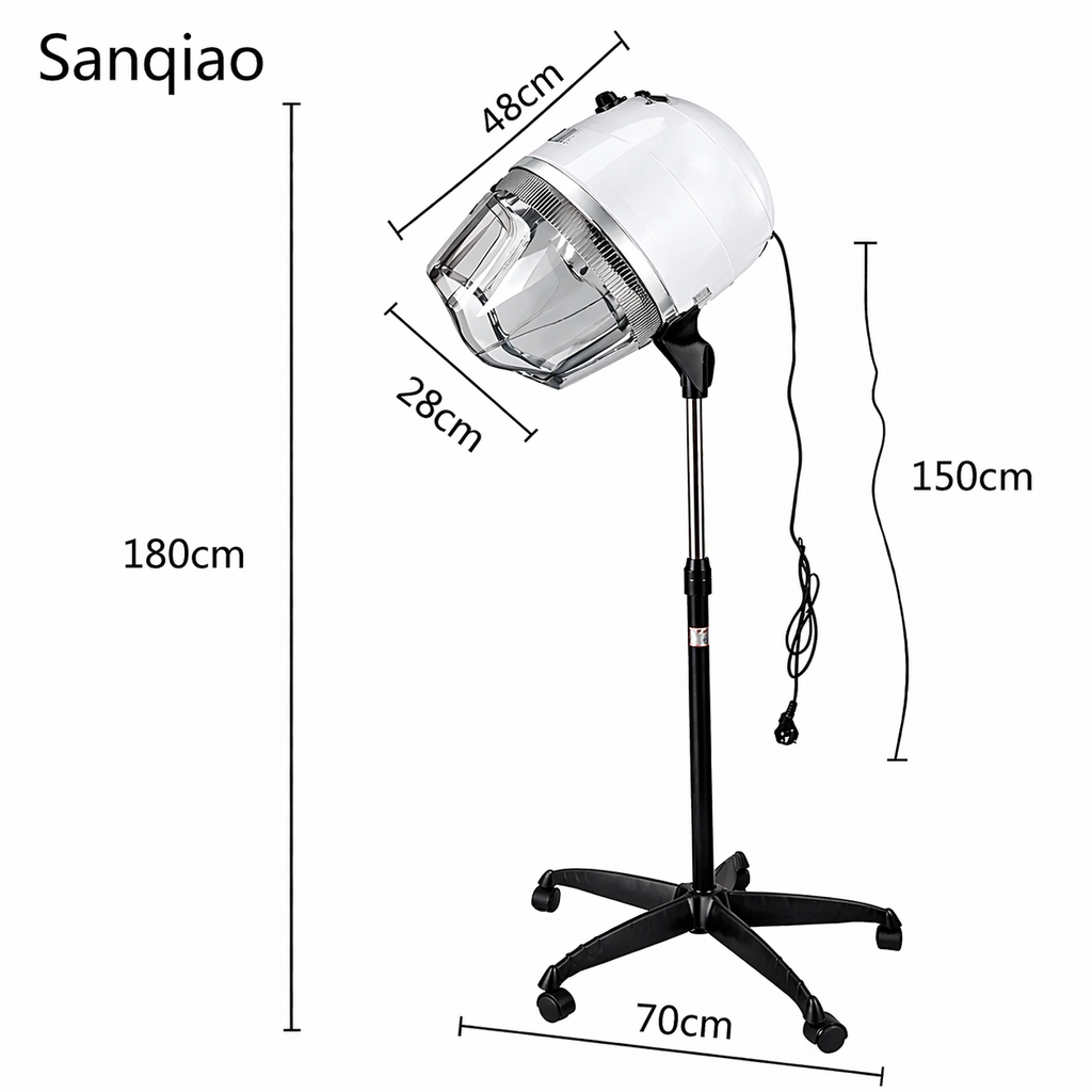 Casque Sèche-Cheveux Professionnel sur Pied EQUATOR – 3000W avec Minuterie & Air Froid