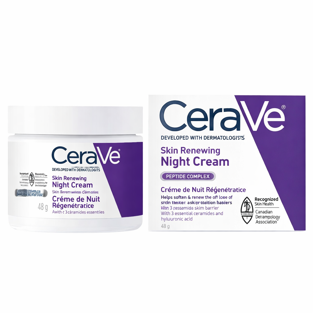CeraVe Crème de Nuit Régénératrice – Hydratation & Anti-Âge – Peaux Normales à Sèches 35g