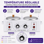 Chauffe-Cire Double Cuve Professionnel – Appareil Épilation 2 Bacs Réglables