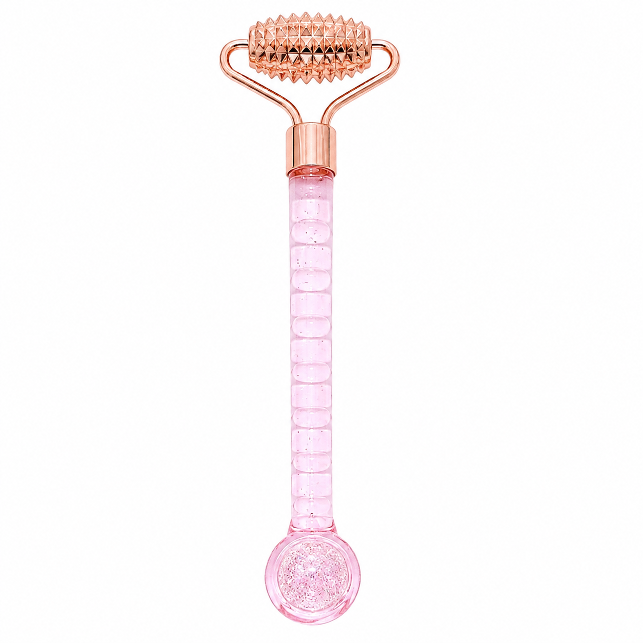 Rouleau de Massage Facial 2-en-1 avec Bille Rafraîchissante pour le Contour des Yeux