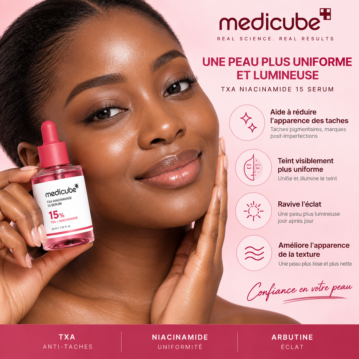 Medicube TXA Niacinamide 15 Serum – Sérum Éclat & Anti-Taches au TXA 5 % + Niacinamide 10 % – 30 ml