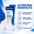 PanOxyl Acne Foaming Wash 10 % – Nettoyant Moussant Anti-Imperfections Visage & Corps – 156 g