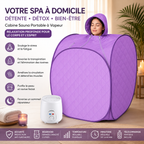 Cabine Sauna Portable à Vapeur 2 L – Sauna Personnel Pliable avec Télécommande