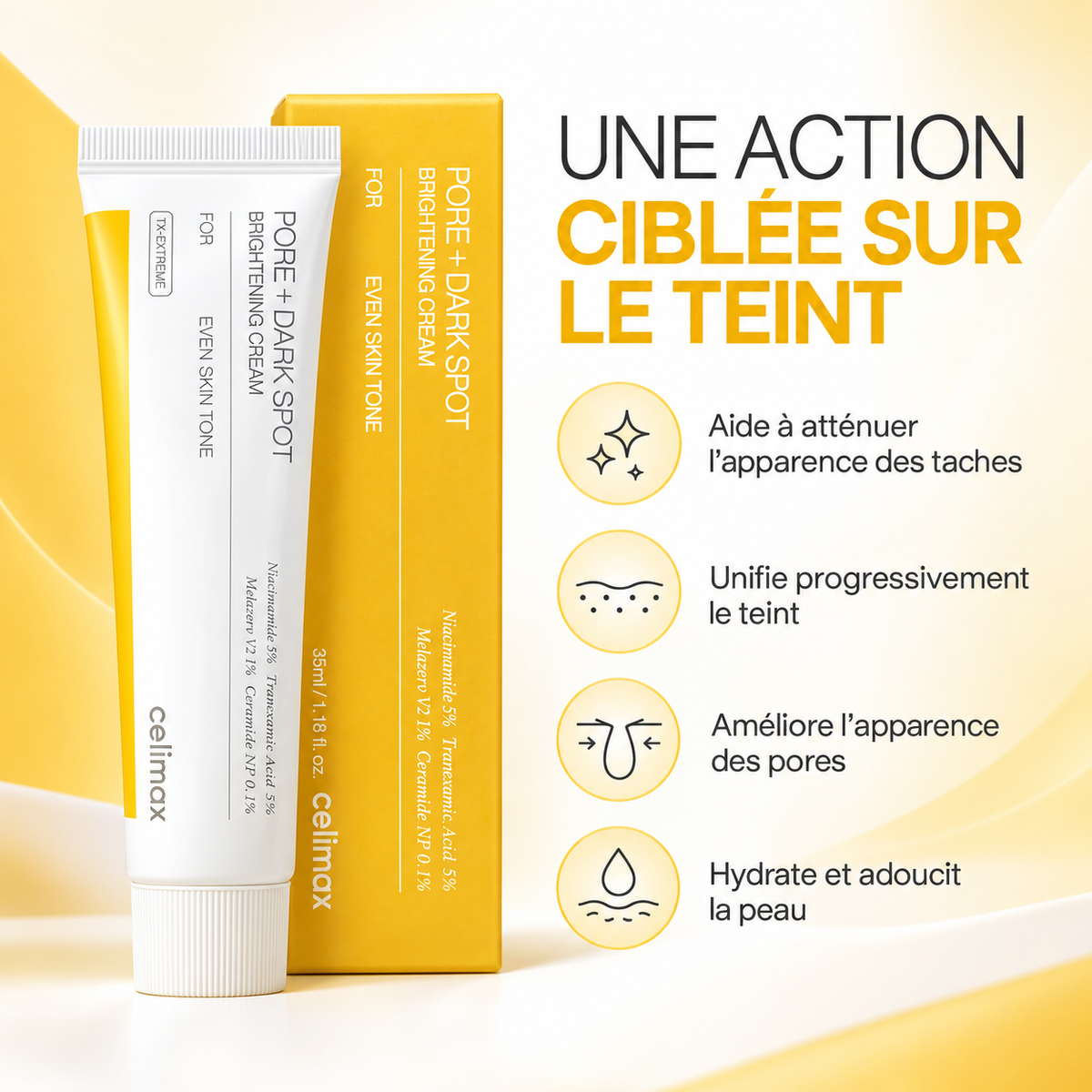 Celimax Pore+Dark Spot Brightening Cream 35 ml – Crème Correctrice Anti-Taches & Pores