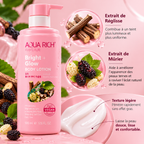 AQUA RICH Bright + Glow Body Lotion – Lait Corps Éclat Réglisse & Mûrier