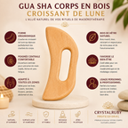 Gua Sha Corps en Bois Forme Croissant de Lune – Madérothérapie