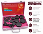 Kit de 16 Pierres Chaudes avec Valise Chauffante Électrique – Massage Spa