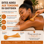 Masseur Manuel Double Tête en Résine – Bâton De Massage Réflexologie À Billes – Anti Stress, Détente Musculaire & Bien-Être Corps