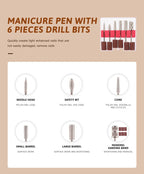 Ponceuse à Ongles Professionnelle 45 000 tr/min – Perceuse Électrique Portable Rechargeable Avec 8 Embouts