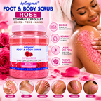 Ketingmei Foot & Body Scrub Rose – Gommage Exfoliant Corps, Pieds & Mains