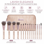 BH Cosmetics Lavish Elegance – Set de 15 Pinceaux Maquillage avec Trousse