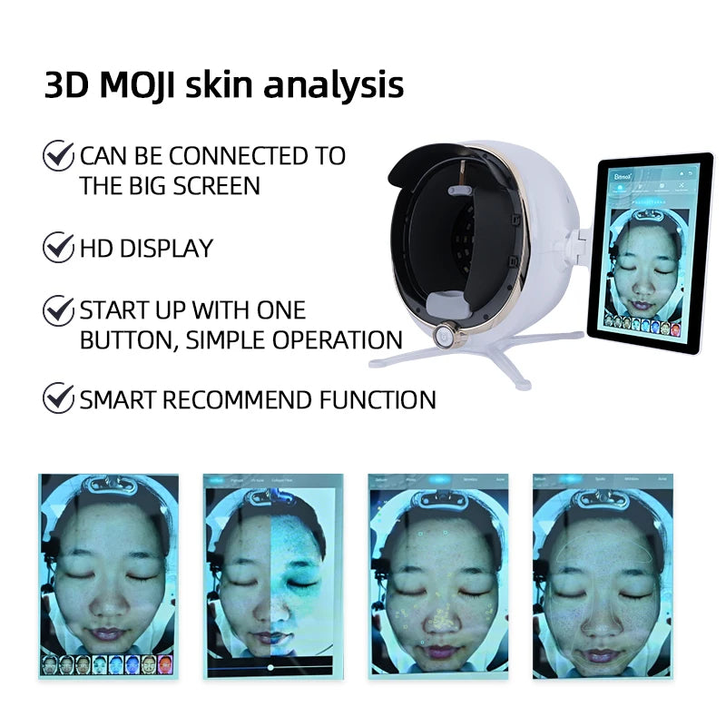 Système d'Analyse Cutanée 3D avec Écran LCD - Scanner Avancé pour une Détection Complète des Problèmes de Peau