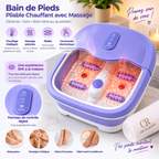 Bain de Pieds Pliable Chauffant avec Massage – Spa Pédicure Électrique