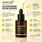 Medicube Glutathione Glow Serum – Sérum Éclat au Glutathion Liposome 5 % & Niacinamide 5 % – 30 g